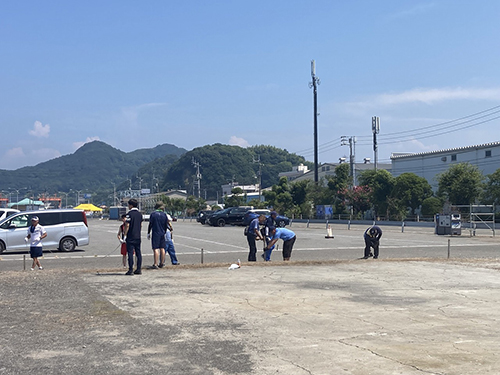 三津浜花火大会会場設営②