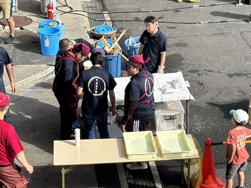 第34回三津の朝市旬・鮮・味まつり餅つき①