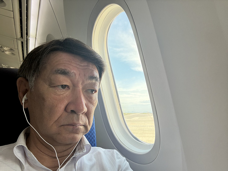 東京行き機内